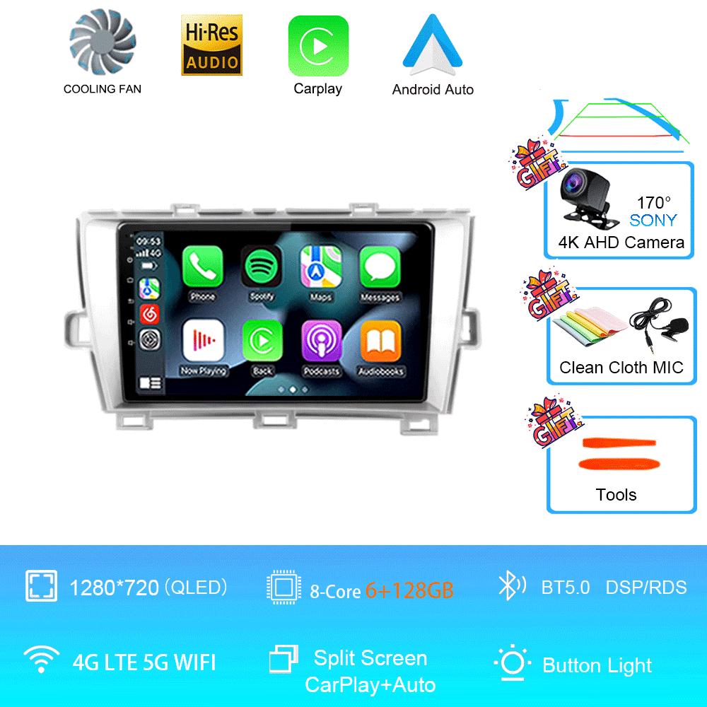 Car Radio Android 14 For Toyota Prius XW30 30 2009-2015 LHD Multimedia Video Player Navigation Stereo GPS 360 Camera No 2 Din 9”