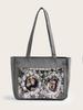 WEGO Transparent Large Intestine Single Shoulder Bag - Small Capacity, Versatile with Button Closure.