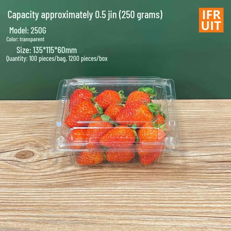 Disposable Transparent Round Plastic Fruit Containers