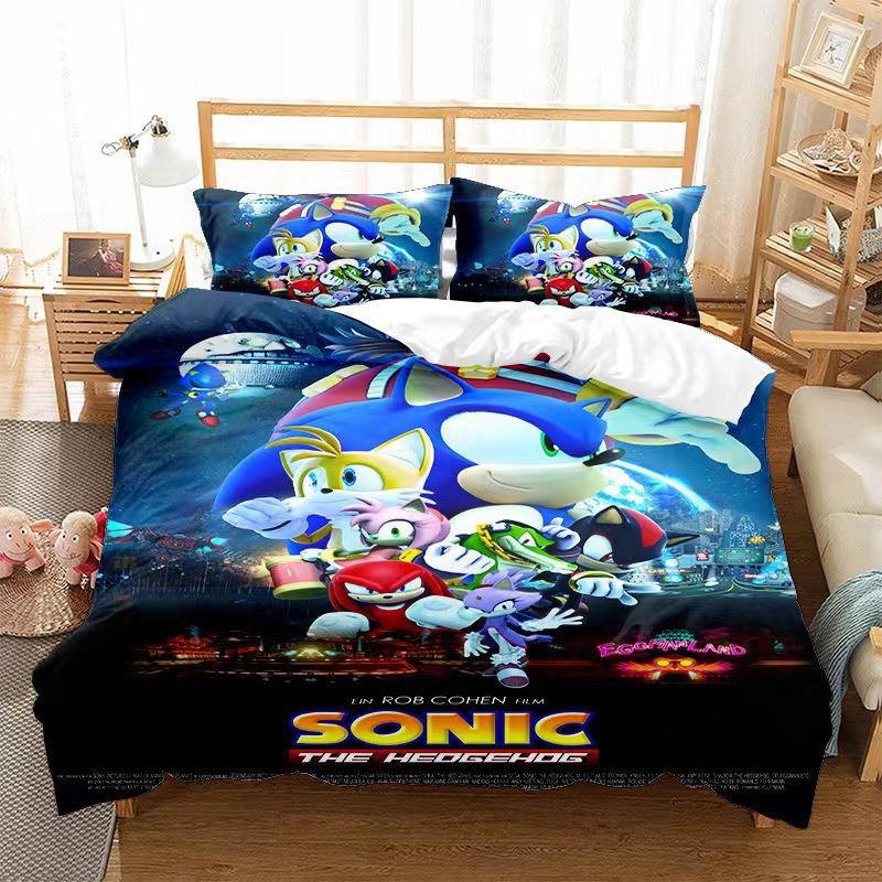 

Cartoon Digital Printing Quilt Cover Pillowcase Three-Piece Set 90*190