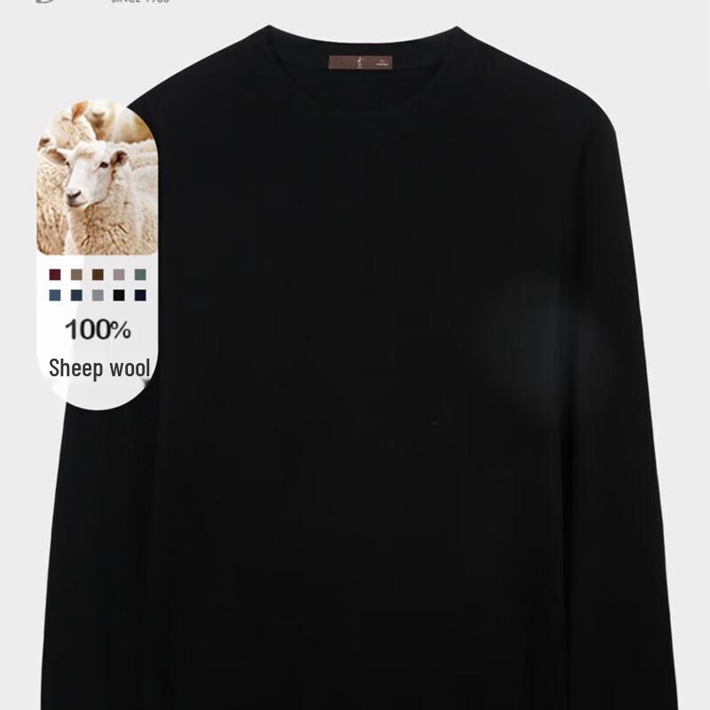 TRIES Men's Slim-Fit Round Neck Wool Sweater