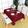 Weihnachten Weinrot Polyester Knitterarm, Waschbar Und Wiederverwendbar, Restaurantküche Tischdekoration Tuch Tischdecke