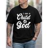 European Sizes Unisex' Child of God Tee Black T-Shirt - Breathable Short Sleeve Crew Neck Casual Shirt Suitable for Office, Dates