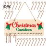 Rustic Wooden Holiday Decor Christmas Advent Calendar, Hanging Countdown Board with Candy Dates, Festive Wall Decoration for Home, Ornament