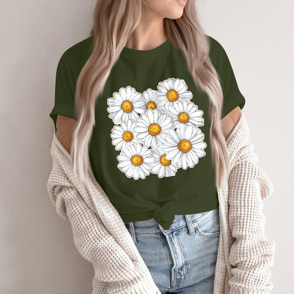 Dámská móda Ležérní Tištěné Krátký rukáv Kulatý výstřih Pulovry