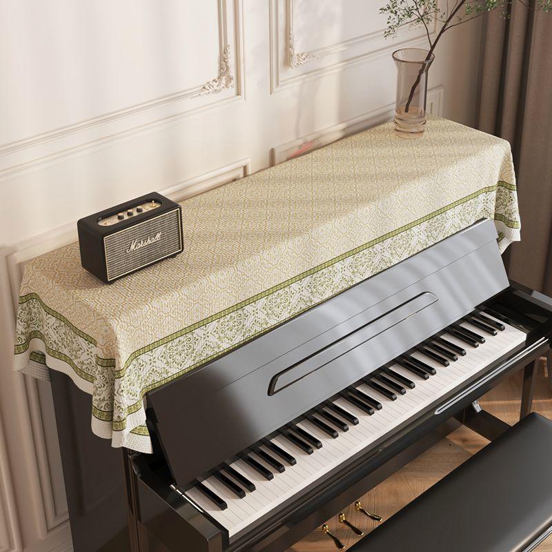 

American Style Piano Dust Cover Cloth Half Cover Piano Top Gray Cloth Household Electronic Piano Key Cover Cloth piano top cover