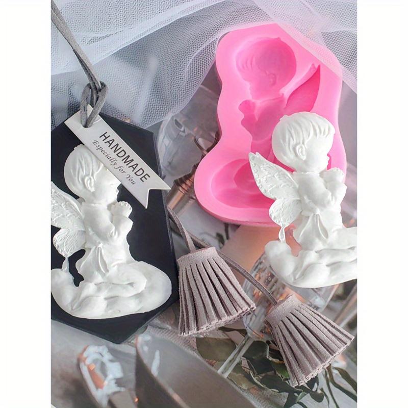 1pc Angel Candle Silicone Mold, Simple Pink Silicone Mold for DIY