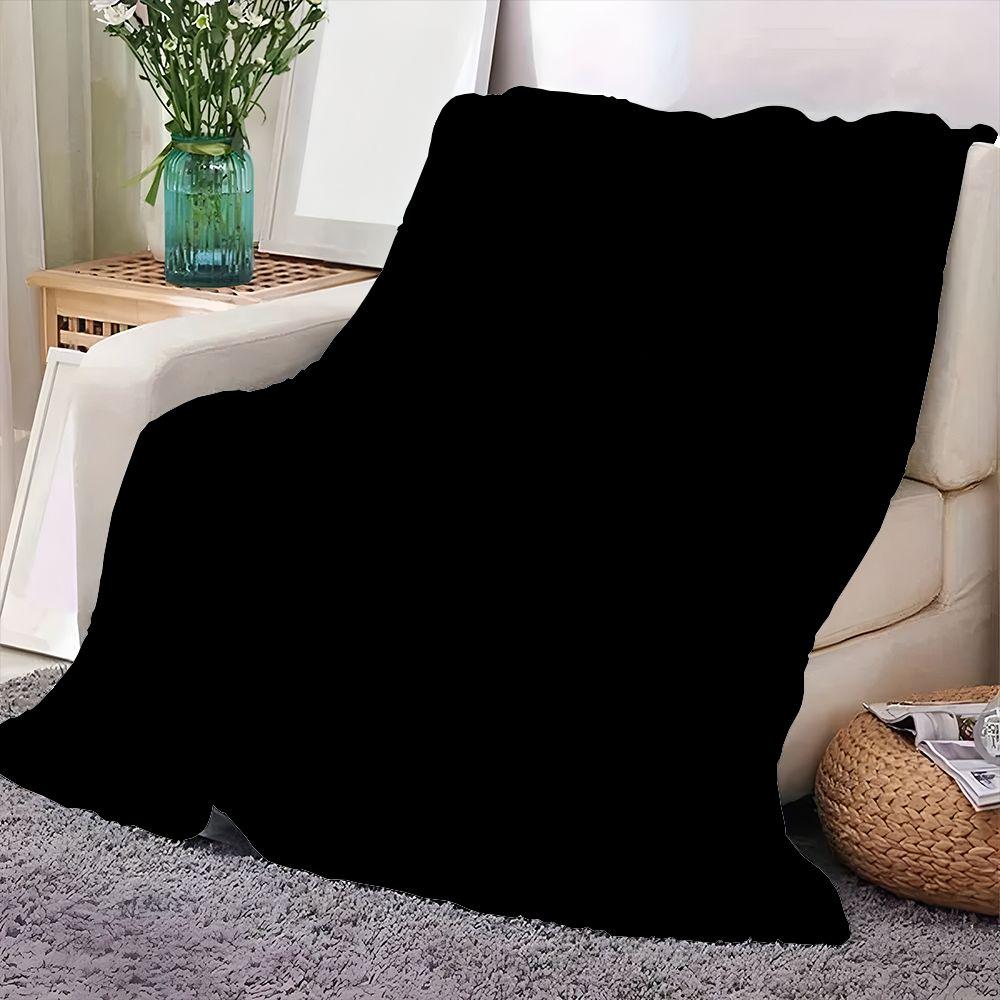 Dynamic Haikyu!! To the Top Volleyball Players Blanket - Soft Cozy Throw Featuring Action-Packed Scene of Athletes In Black and