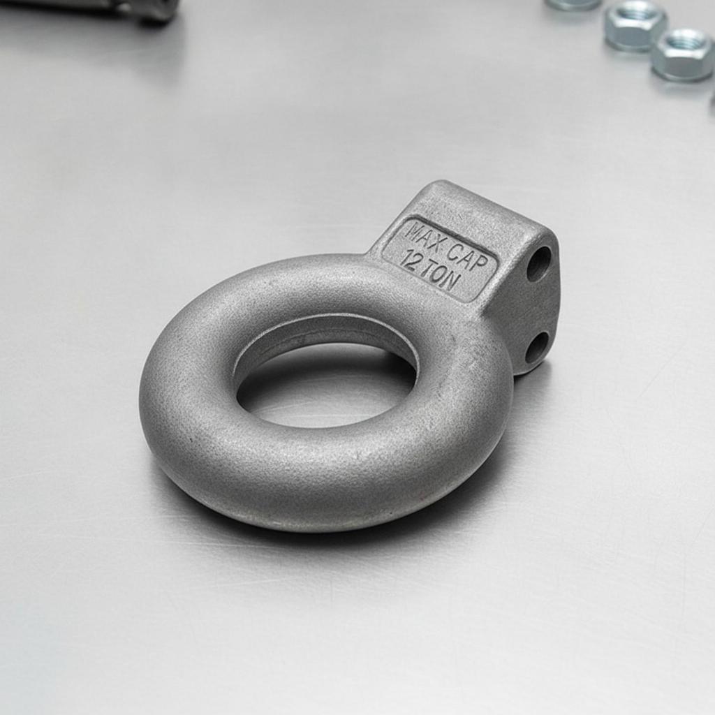 Tow Eye Heavy-Duty Towing Loop with Mounting Block Sturdy for Trailers, Hitches
