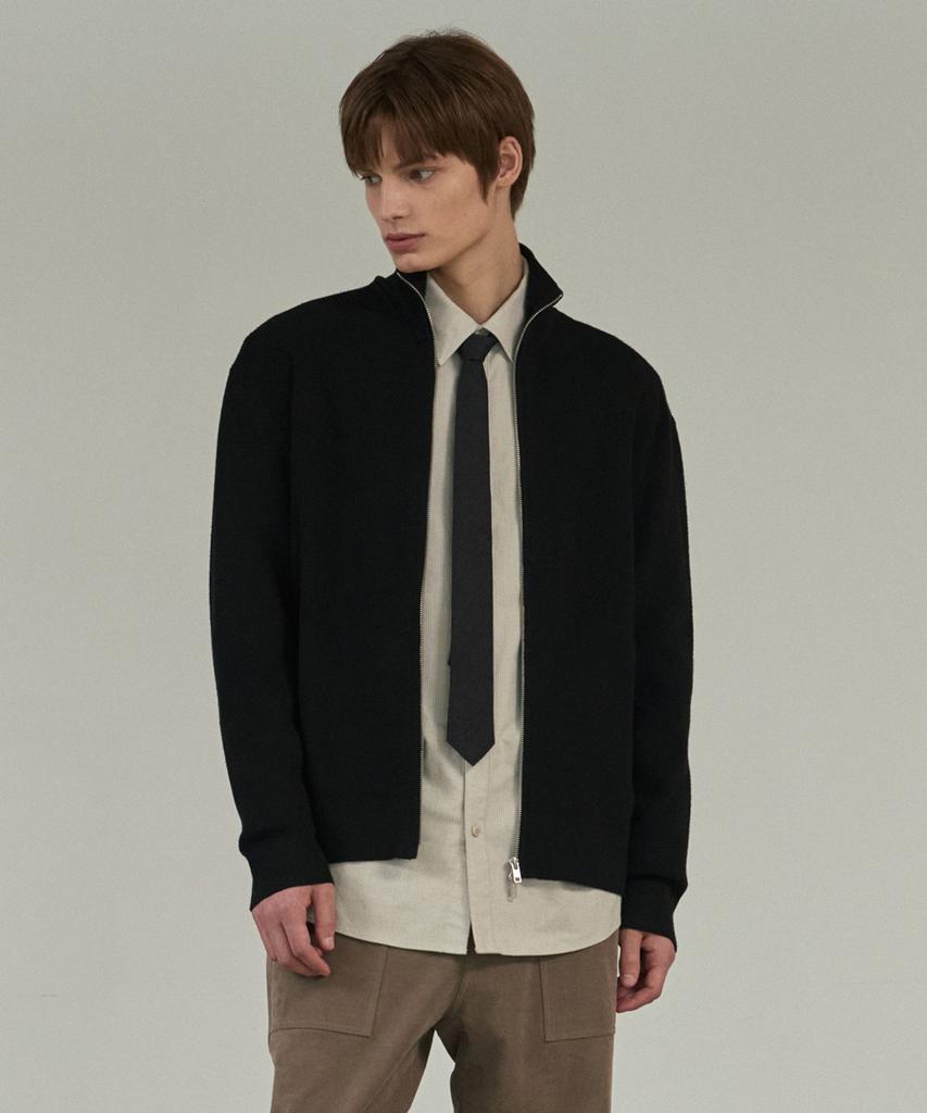 Mindbridge Do Good_Wool Blend Semi-Oversized Zip-Up Cardigan - 2 Colors