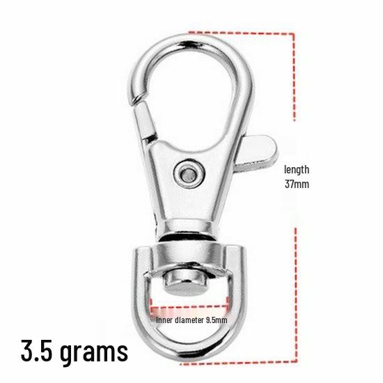 Zinc Alloy Lobster Clasp Keychain with Light Ring - DIY Jewelry Accessory