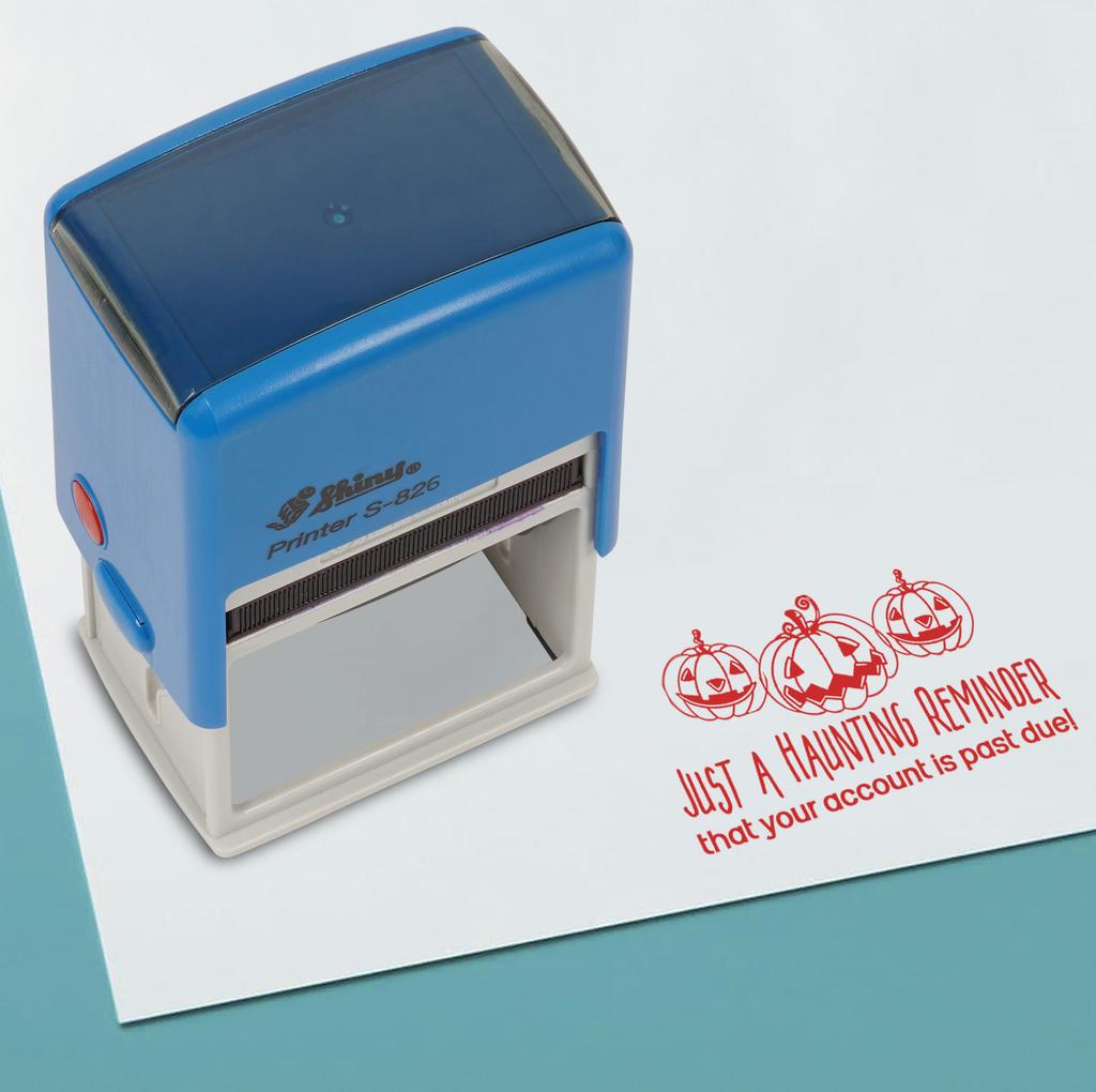 Printtoo Haunting Reminder Self Inking Rubber Stamp Pre,Inked Office Stamp, Home Office Business Stationery, 41 x 24 mm,