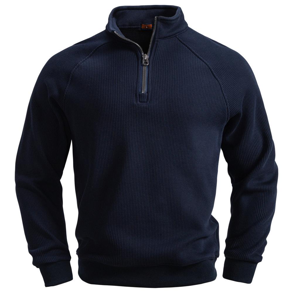2026 Autumn and Winter New Fashion Zipper Sweatshirt Stand Collar Versatile Sweatshirt M