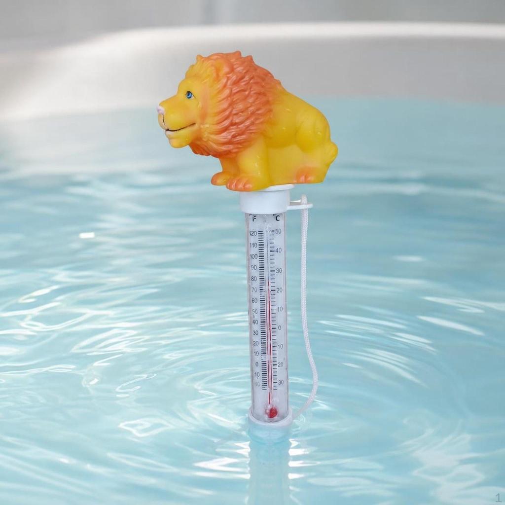 Temperature Gauge with Analog Cartoon Animals, Suitable for Fishing Ponds.
