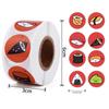 500Pcs/Roll 2.5Cm/1Inch Circular Cute Cartoon Sushi Pattern Decorative Sticker Baked Dessert Lunch Box Label Decor Sticker
