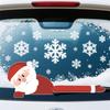 Car Window Wiper Sticker Xmas Santa Claus Cartoon Rear Windshield Window Waving Stickers Decals Car Christmas Accessories