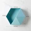 1 Pcs Nordic Style Decor Wall Mount Hexagonal Frame Books Toys Flower Pot Storage Shelf Holder Figurines Display Crafts Shelves