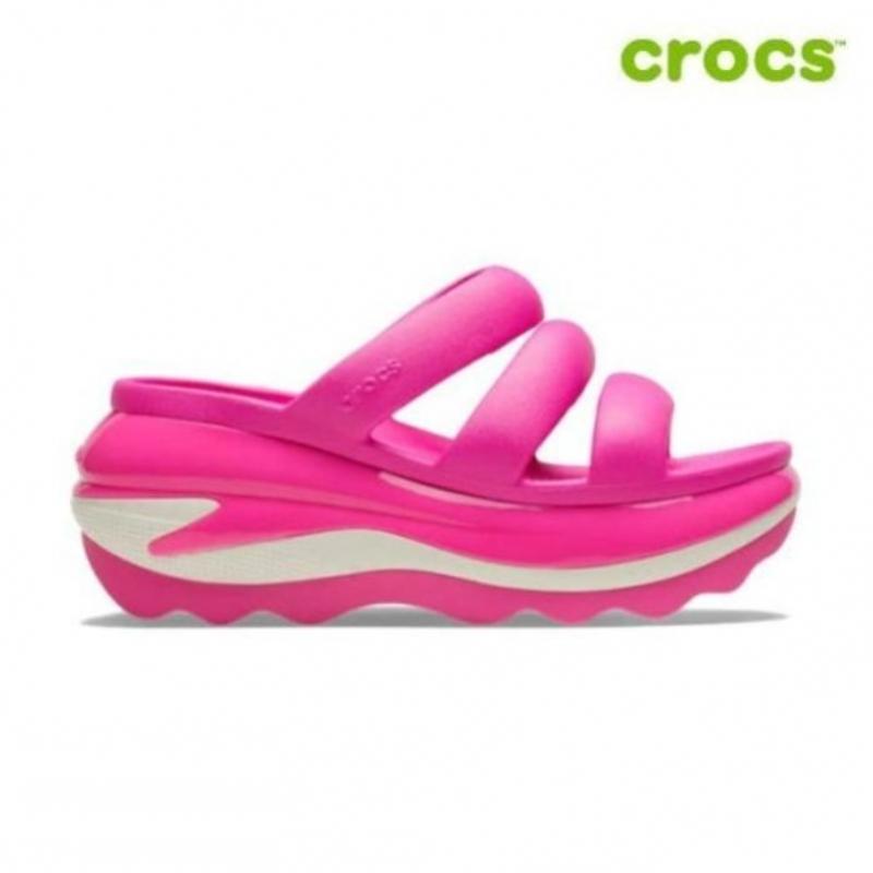 Crocs Mega Crush Triple Strap Pink Sandal 209842 6tw