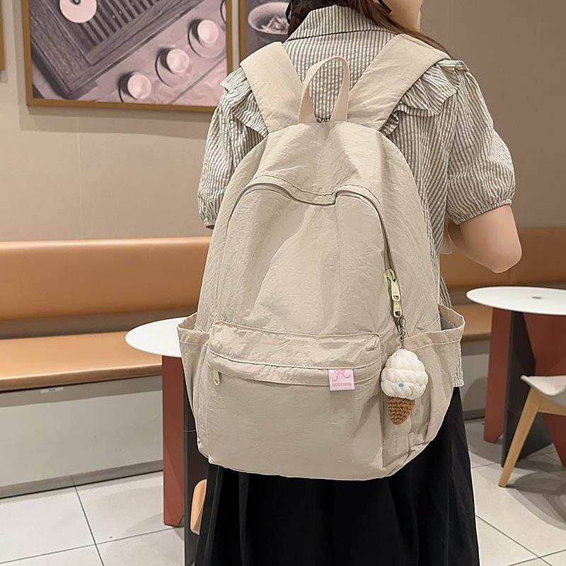 New High-value Schoolbag, Female Sweet Dopamine Candy-colored Backpack, Lightweight and Large-capacity Backpack for Junior and High School
