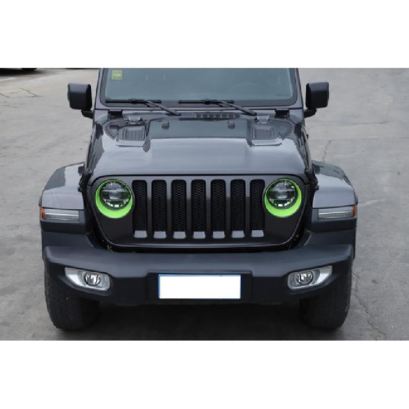 Green Headlight Lamp Cover Trim Decor Ring for Jeep Wrangler JL 2018+Accessories