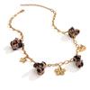 Trendy European and American Leopard Print 18K Gold-Plated Stainless Steel Pendant Necklace