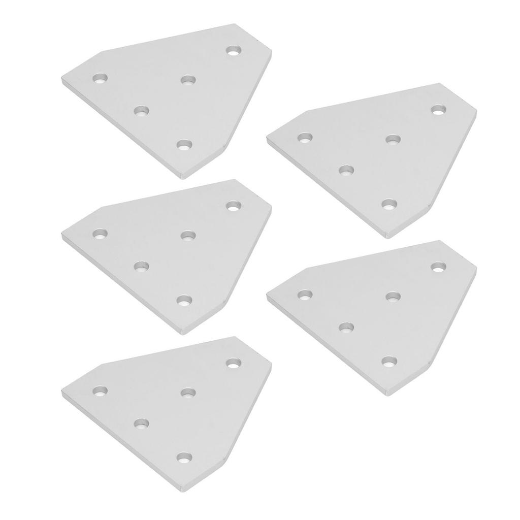 5Pcs Tie Plate 5 Holes Aluminum Robust Reinforced Connecting Mending Plate for Furniture Mechanical Industry 4040T