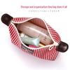 Korean Style Striped Dumpling Foldable Makeup & Toiletry Travel Bag