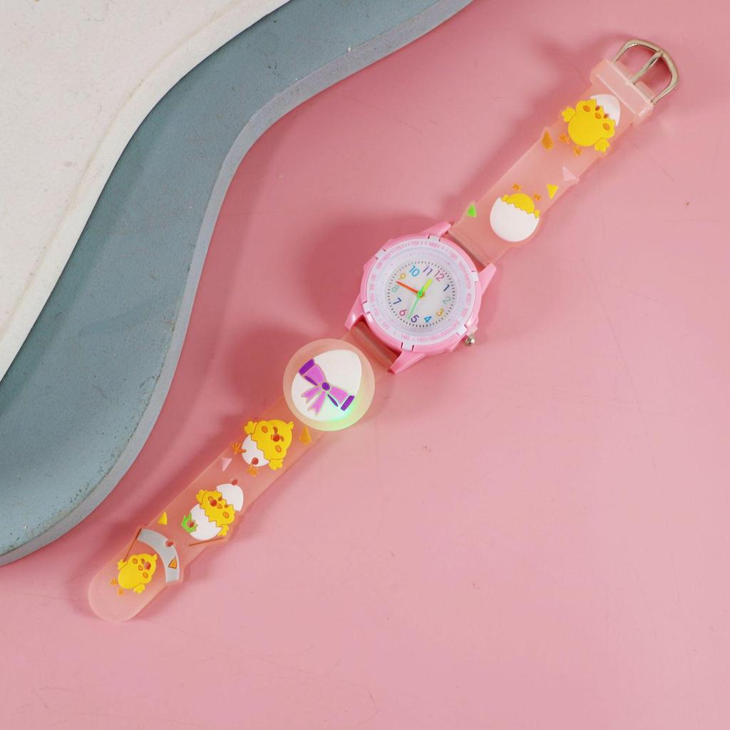 Cartoon Luminous Strap Children's Watch - Creative Birthday Gift for Elementary School Students