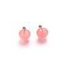 2Pcs/Lot Natural Cat Eyes Stone Apple Charms For Jewelry Making 14x15mm Transparent Quartz Pendant Diy Jewelry Finding Crafts