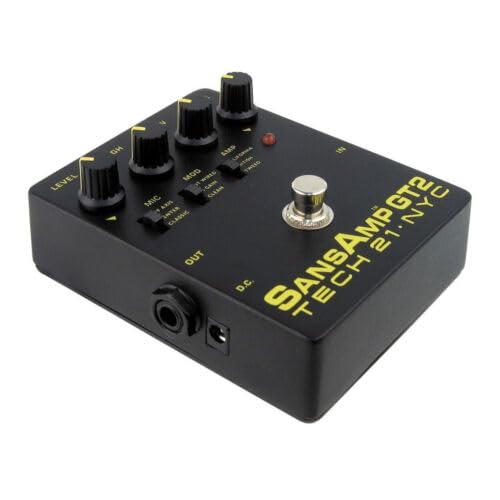 Simulador de amplificador analógico de guitarra TECH 21 GT2 SansAmp e overdrive/distorção []