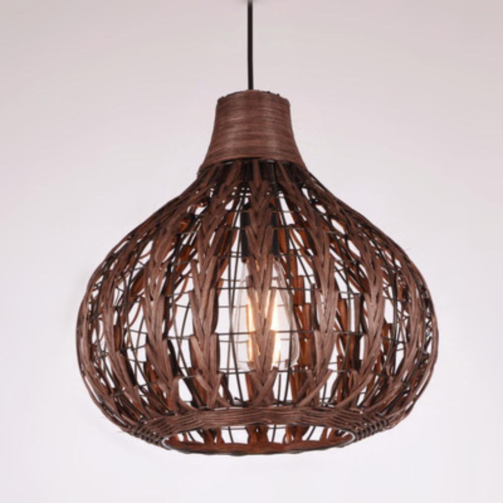 Hand-woven Rattan Chandelier Living Room Dining Room Study Teahouse Rattan Weaving Art Lamps Lighting Chandelier Hanging Lights