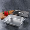 Edelstahl Food Tray Restaurantqualität Brotform Buffet Metallplatte Kantinenbecken Speiseteller Servierplatte Catering