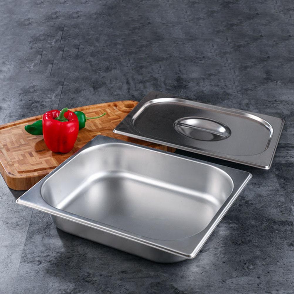 Edelstahl Food Tray Restaurantqualität Brotform Buffet Metallplatte Kantinenbecken Speiseteller Servierplatte Catering