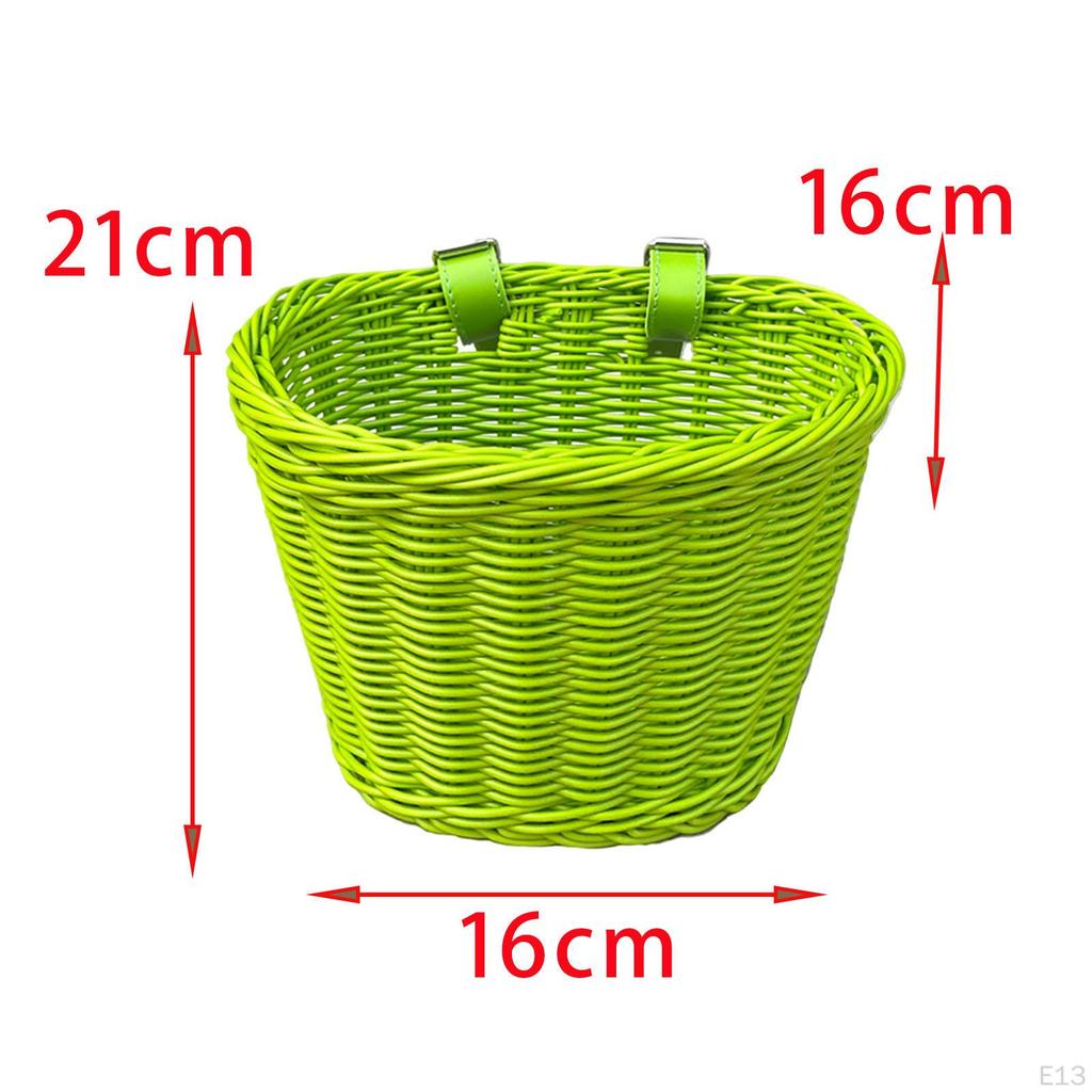 Kids Bicycle Basket Set with Melodious Bell, Front Handlebar Carrier