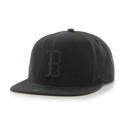 '47 Brand Captain '47 Sure Shot Cap, Red Sox, SRS02WBP-BKA, Schwarz, für Männer und Frauen