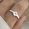 925 Silberringe für Damen Paar Minimalistisch Handgefertigt Einfach Runder Linienring Party Schmuck Geschenk Allergievorbeugend