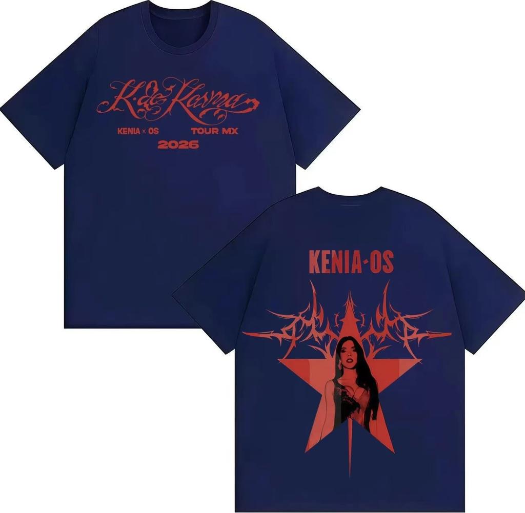 Singer Kenia Os 2026 New Album Merch Tshrits Men Women Hip Hop Tee Fans Casual Fashion Comfort Gothic Clothes Streetwear