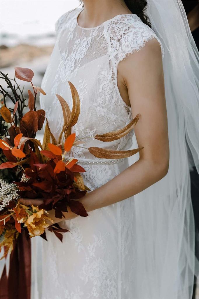 Lace Wedding Dinner Long Stylish and Empire Overseas [Fiveen] Pre-wedding Dress, One-piece, Dress, Simple, Wedding, After-party, Bride, Party,