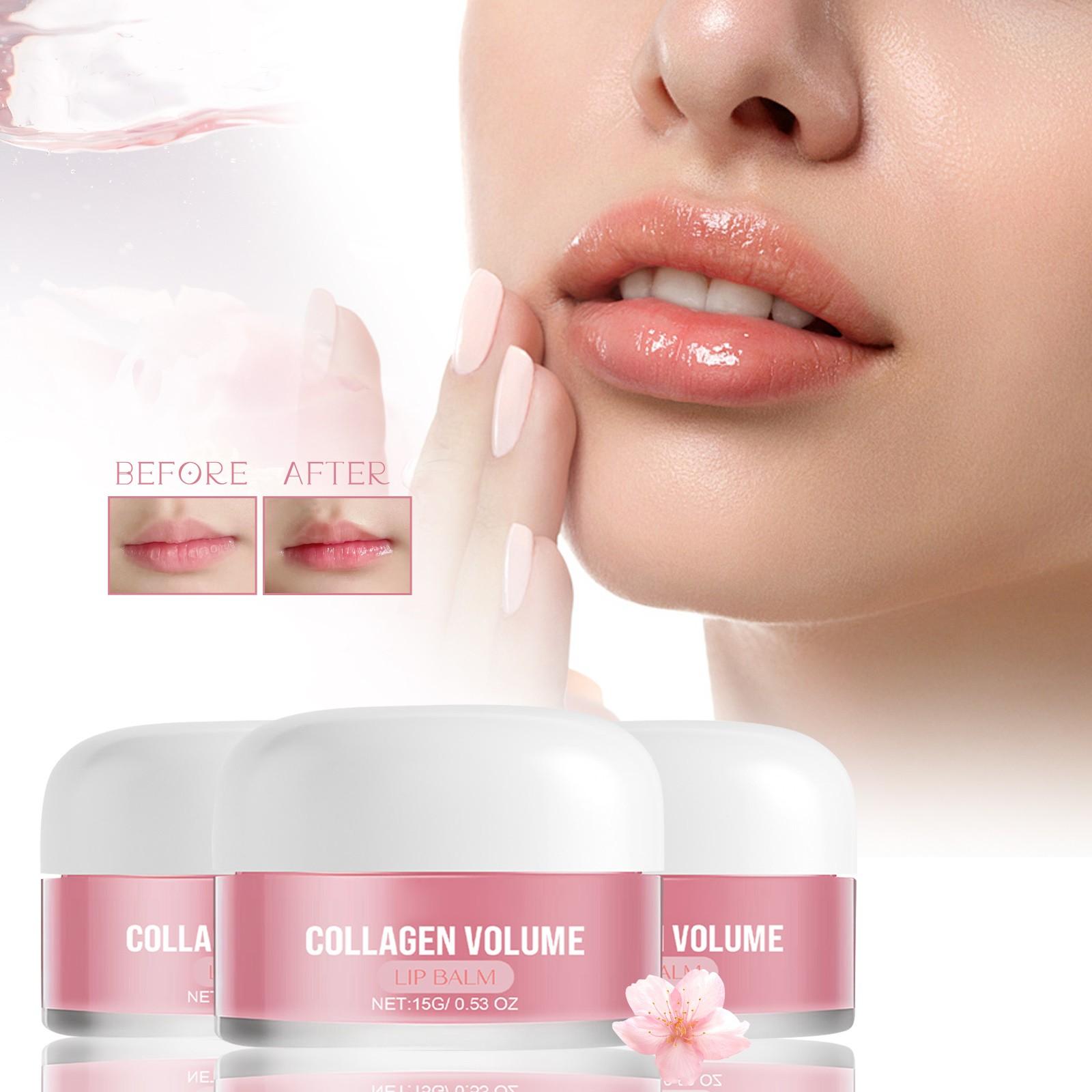 

Коллагеновый бальзам для губ, бальзам для придания объема губам, уменьшающий морщины и удаляющий омертвевшие клетки кожи, увлажняющая маска для губ с кисточкой для губ (1шт) One Size