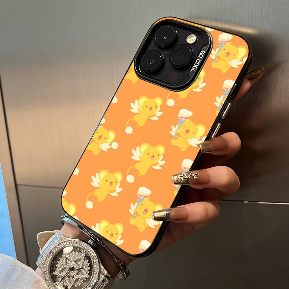 Anime cards-girl-sakura Phone Case For iPhone 17,16,15,14,13,12,11 Plus Pro Max Colored Silver Phone Case