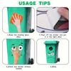 4Pcs Cartoon Face Trash Can Stickers Self-Adhesive Waterproof Pvc Glossy Finish For Wall, Toilet, Refrigerator Indoor Outdoor