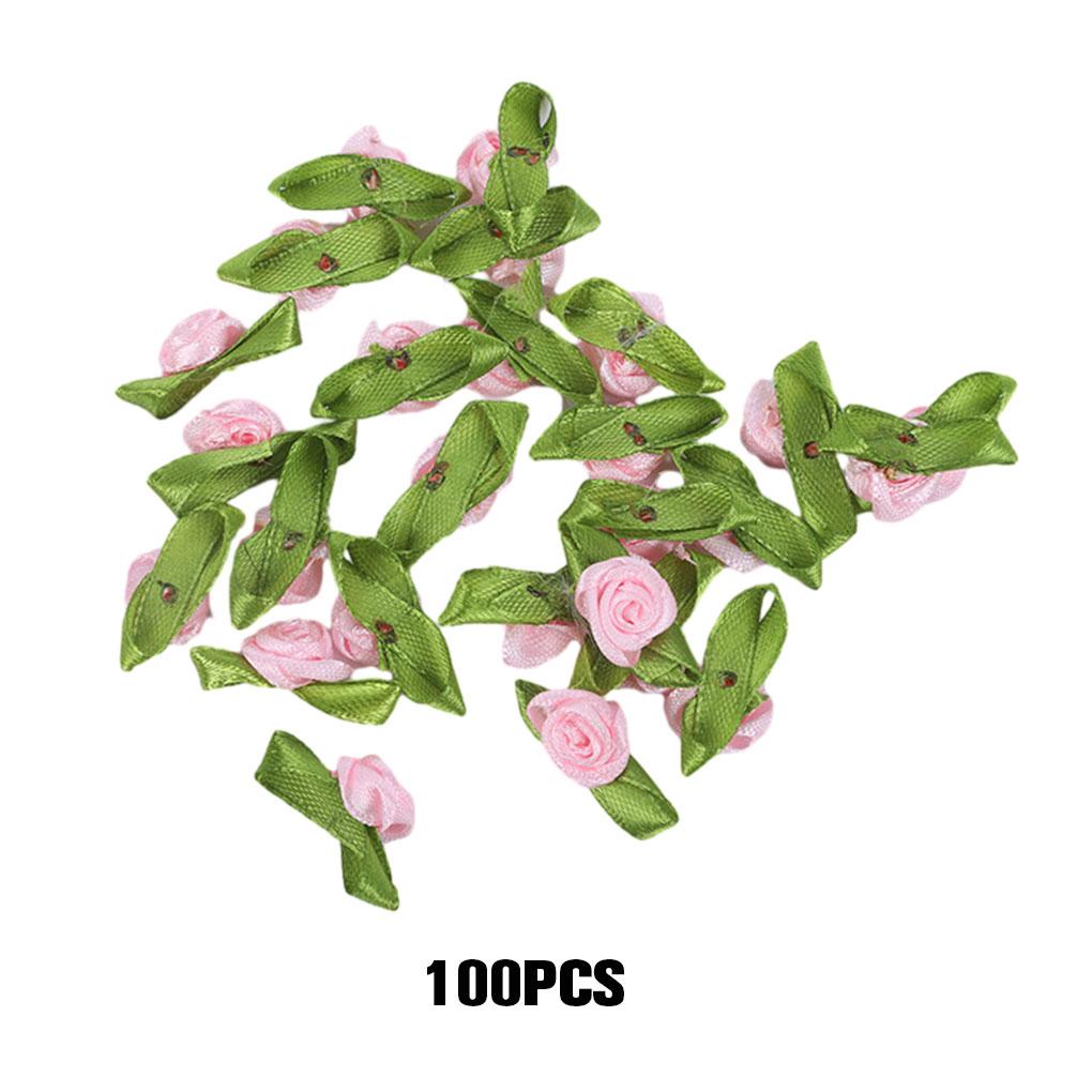 100x Versatile And Fashionable Decoration Flowers For Any Occasion Satin Ribbon Flowers Durable