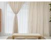 American Pastoral Floral Lace Cotton Solid Color Sun-Blocking Decorative Curtains for Bay Windows