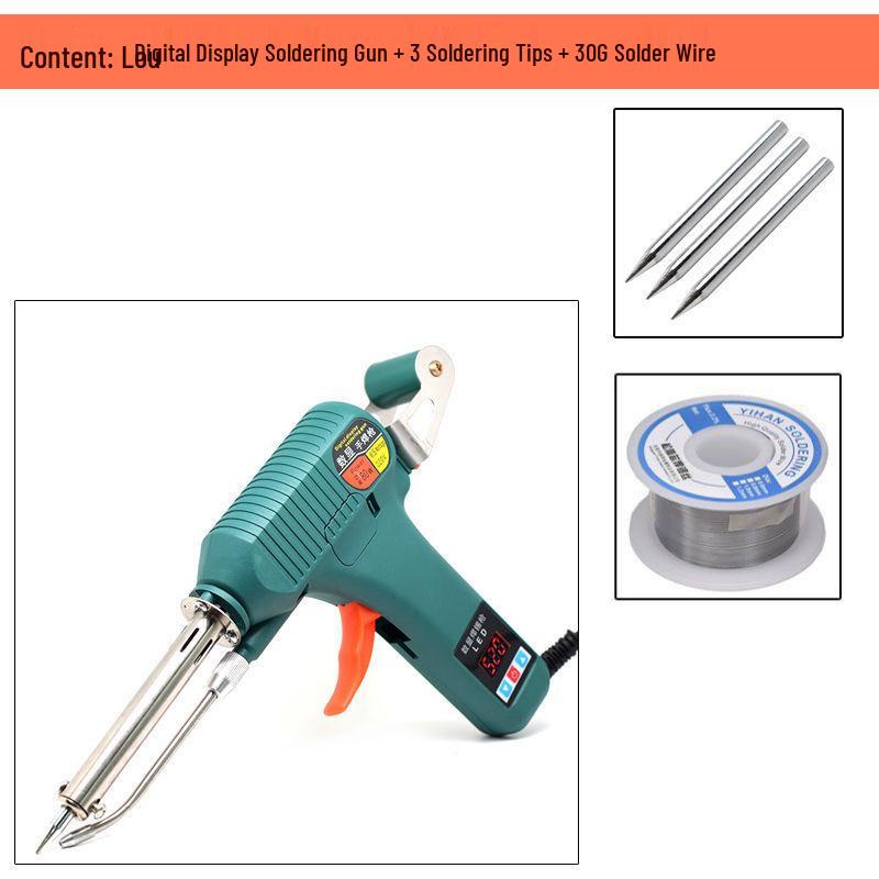 Electric Soldering Iron 60W: Internal/External Heating, Single-Handed, Semi-Automatic Solder Dispenser.