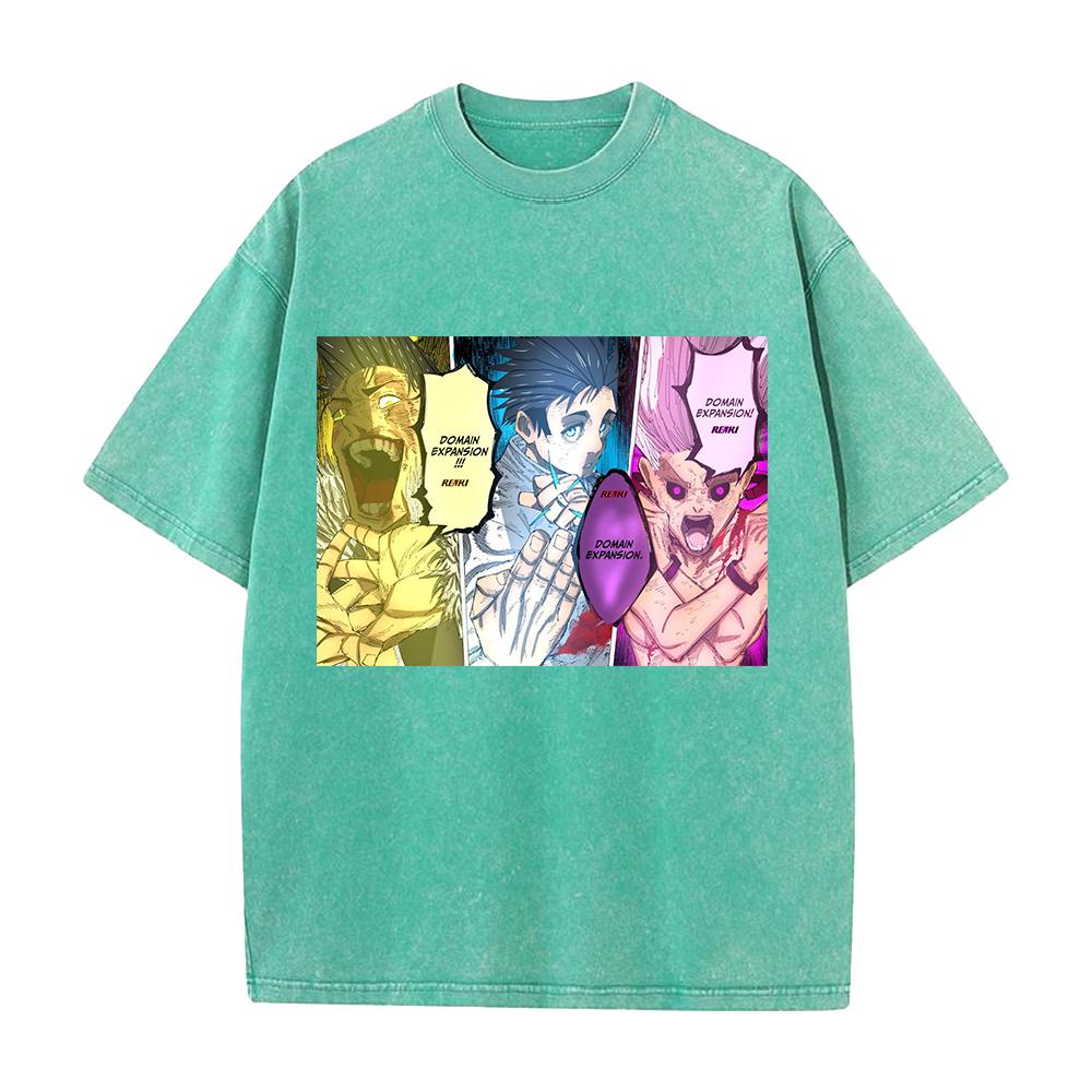 Okkotsu Yuta Ishigoori Ryuu Jujutsu Kaisen Kleidung Herren Damen Manga T-Shirts Gewaschenes T-Shirt Lässiges Baumwoll-T-Shirt Harajuku T-Shirt