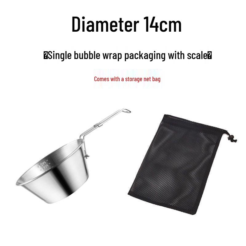 Portable 304 Stainless Steel Camping Cup: Outdoor Folding Sierra Cup for Coffee, Noodles, and Rice