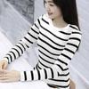 Long Sleeved T-shirt Women's Spring Sutumn New Striped Shirt Korean Loose Versatile Round Neck Bottoming Blouse M-5XL