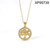 Gold Heart & Butterfly Pendant Necklace - Women's Versatile Titanium Steel Charm Chain