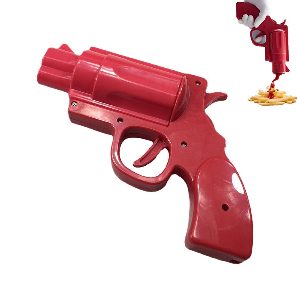 Creative Kitchen Gun Seasoning Bottle Plastic Sauce Bottle Condiment Dispenser Squeeze Sauce Bottle Cooking Baking Tools