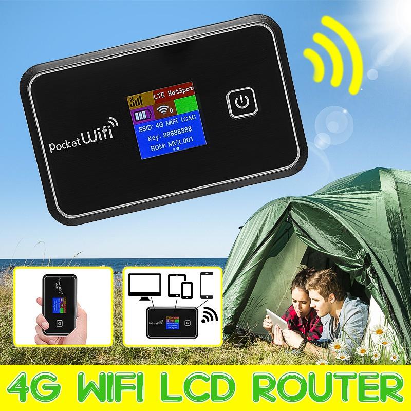 Router WiFi Mobil 4G LTE FDD/TD 150Mbps Mobile MIFI Portabil Wireless de Buzunar Hotspot Router Bandă Largă Ecran LCD